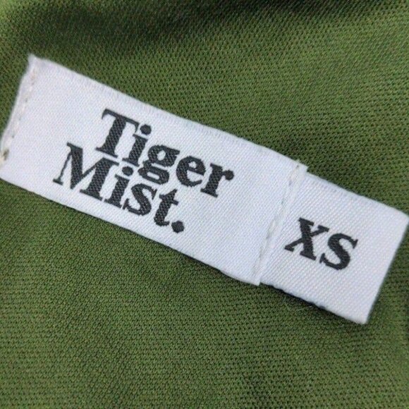 Tiger Mist Womens Zion Drawstring Ruched Bodycon Party Dress Olive Size XS - Picture 5 of 10